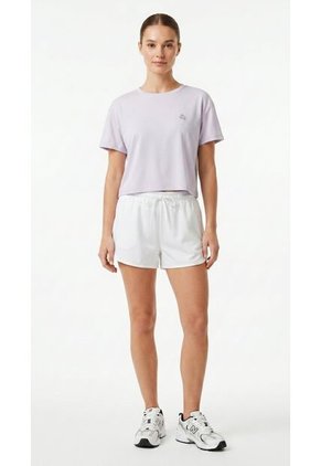 Camiseta Deportiva Lila Silueta Corta Para Mujer