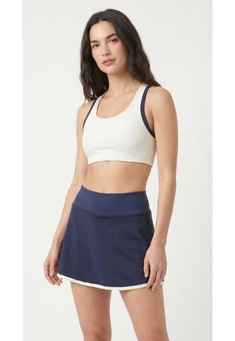 Top Deportivo Crudo Con Contraste Azul Para Mujer Belife