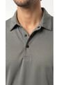 Camiseta Polo Deportiva Gris Oscuro Para Hombre de Belife