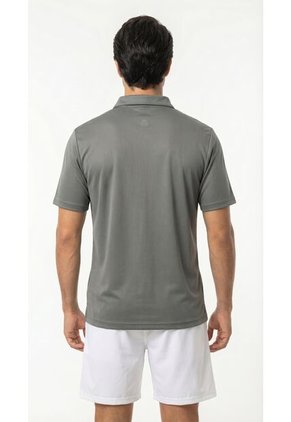 Camiseta Polo Deportiva Gris Oscuro Para Hombre