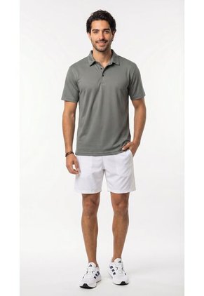 Camiseta Polo Deportiva Gris Oscuro Para Hombre