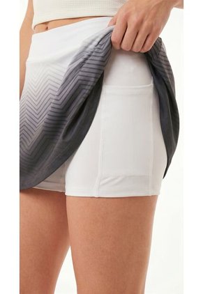 Falda Deportiva Degradada Gris Con Ciclista Interno Para Mujer