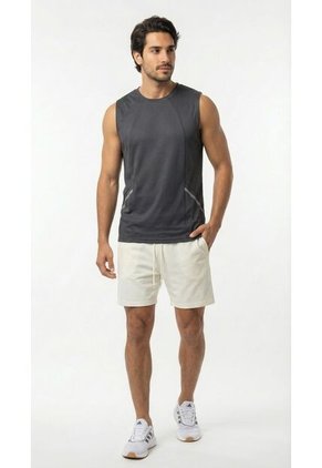 Camiseta Deportiva Gris Manga Sisa Para Hombre