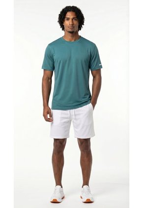Camiseta Deportiva Verde Esmeralda Manga Corta Para Hombre