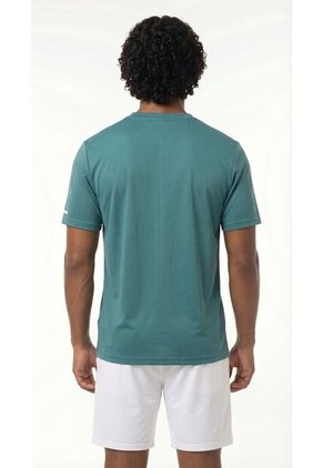 Camiseta Deportiva Verde Esmeralda Manga Corta Para Hombre