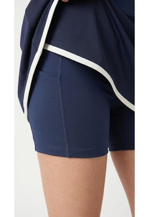 Falda Deportiva Azul Para Mujer Con Ciclista Interno
