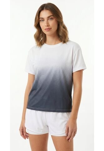 Camiseta Deportiva Degradé Gris Para Mujer Belife
