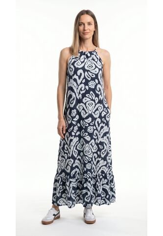 Vestido Largo Halter Estampado Para Mujer Belife