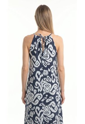 Vestido Largo Halter Estampado Para Mujer