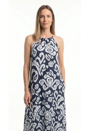 Vestido Largo Halter Estampado Para Mujer