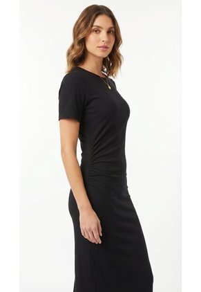 Vestido Largo Negro Silueta Ajustada Para Mujer