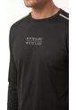 Camiseta Deportiva Negra Manga Larga Para Hombre de Belife
