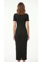 Vestido Largo Negro Silueta Ajustada Para Mujer de Belife