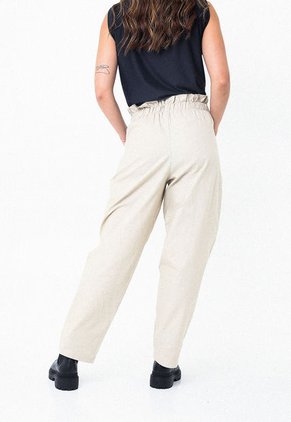 Pantalón Café Con Bolsillos Frontales Para Mujer Belife