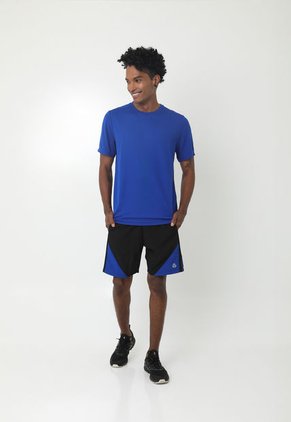 Camiseta Deportiva Azul Fondo Entero Para Hombre Belife