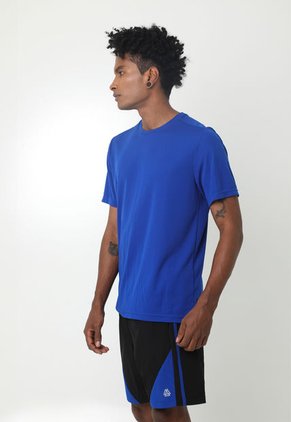 Camiseta Deportiva Azul Fondo Entero Para Hombre Belife