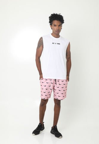 Pantaloneta Playera Rosada Sublimada Para Hombre Belife Belife