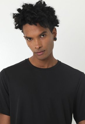 Camiseta Deportiva Negra Fondo Entero Para Hombre Belife