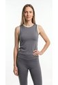 Camiseta Deportiva Gris Manga Sisa Para Mujer de Belife