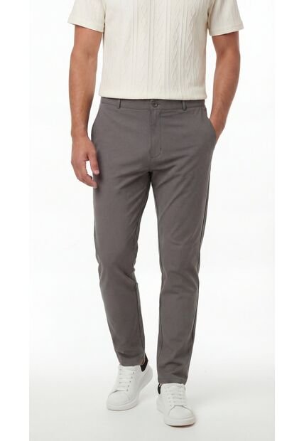 Pantalón Chino Gris Para Hombre