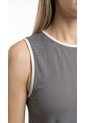 Camiseta Deportiva Gris Manga Sisa Para Mujer de Belife