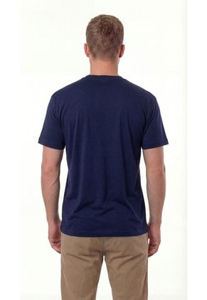 Camiseta Manga Corta Azul Para Hombre