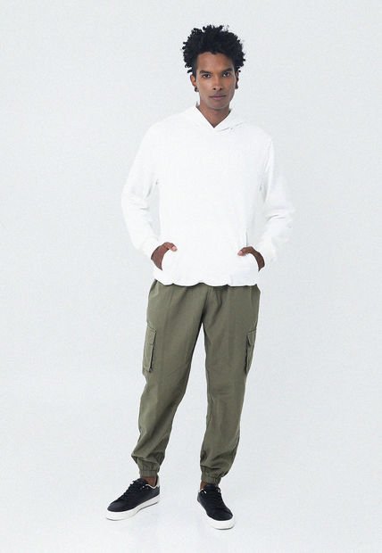 Pantalón Verde Con Bolsillos Laterales Para Hombre Belife