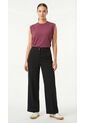 Pantalón Negro En Lino Para Mujer de Belife