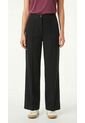 Pantalón Negro En Lino Para Mujer de Belife