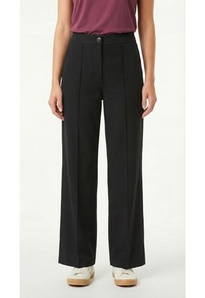 Pantalón Negro En Lino Para Mujer