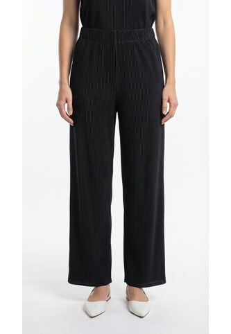 Pantalón Negro Plisado Para Mujer Belife