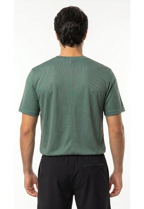 Camiseta Deportiva Verde Manga Corta Para Hombre