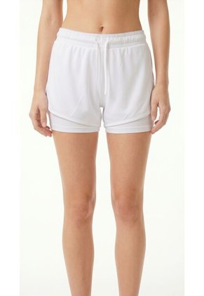Short Running Blanco óptico Para Mujer Con Ciclista Interno