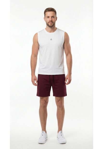 Pantaloneta Deportiva Burgundy Para Hombre