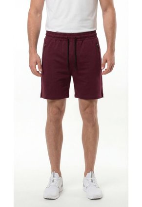 Pantaloneta Deportiva Burgundy Para Hombre