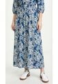Vestido Largo Azul Para Mujer Con Escote Profundo de Belife