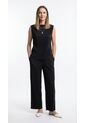 Pantalón Negro Plisado Para Mujer de Belife