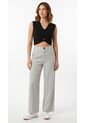 Pantalón Gris En Lino Para Mujer de Belife