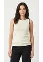Camiseta Manga Sisa Ivory Para Mujer Con Contrastes Negros de Belife
