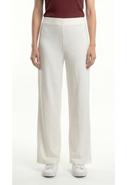 Pantalón Ivory Ancho En Scuba Para Mujer