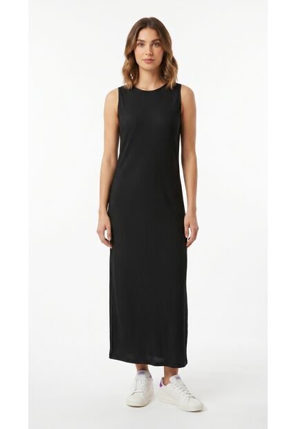Vestido Largo Negro Ajustado Para Mujer