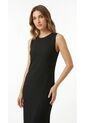 Vestido Largo Negro Ajustado Para Mujer de Belife