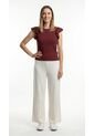 Pantalón Ivory Ancho En Scuba Para Mujer de Belife