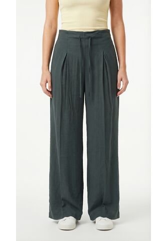 Pantalón Verde Amplio Para Mujer Belife