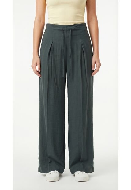 Pantalón Verde Amplio Para Mujer