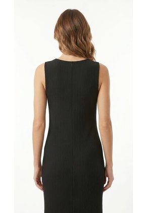 Vestido Largo Negro Ajustado Para Mujer