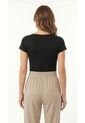 Camiseta Negra Jaspeada Para Mujer de Belife