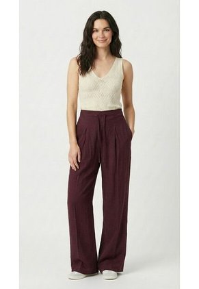 Pantalón Vino Amplio Para Mujer