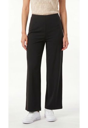 Pantalón Negro Ancho En Scuba Para Mujer