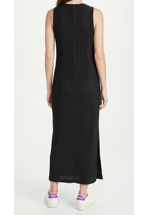 Vestido Largo Negro Ajustado Para Mujer